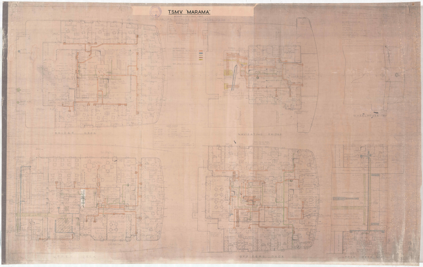TSMV Marama, air tempering and ventilation system
