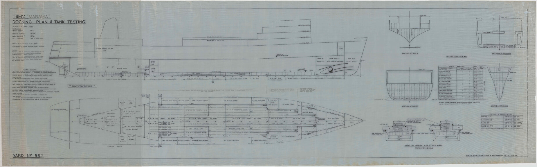 TSMV Marama, docking plan and tank testing