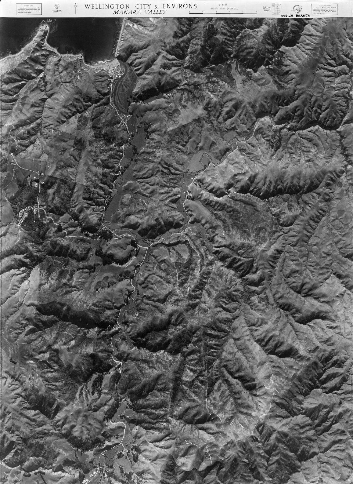 Wellington City and Environs Aerial Mosaic 1962, Makara Valley