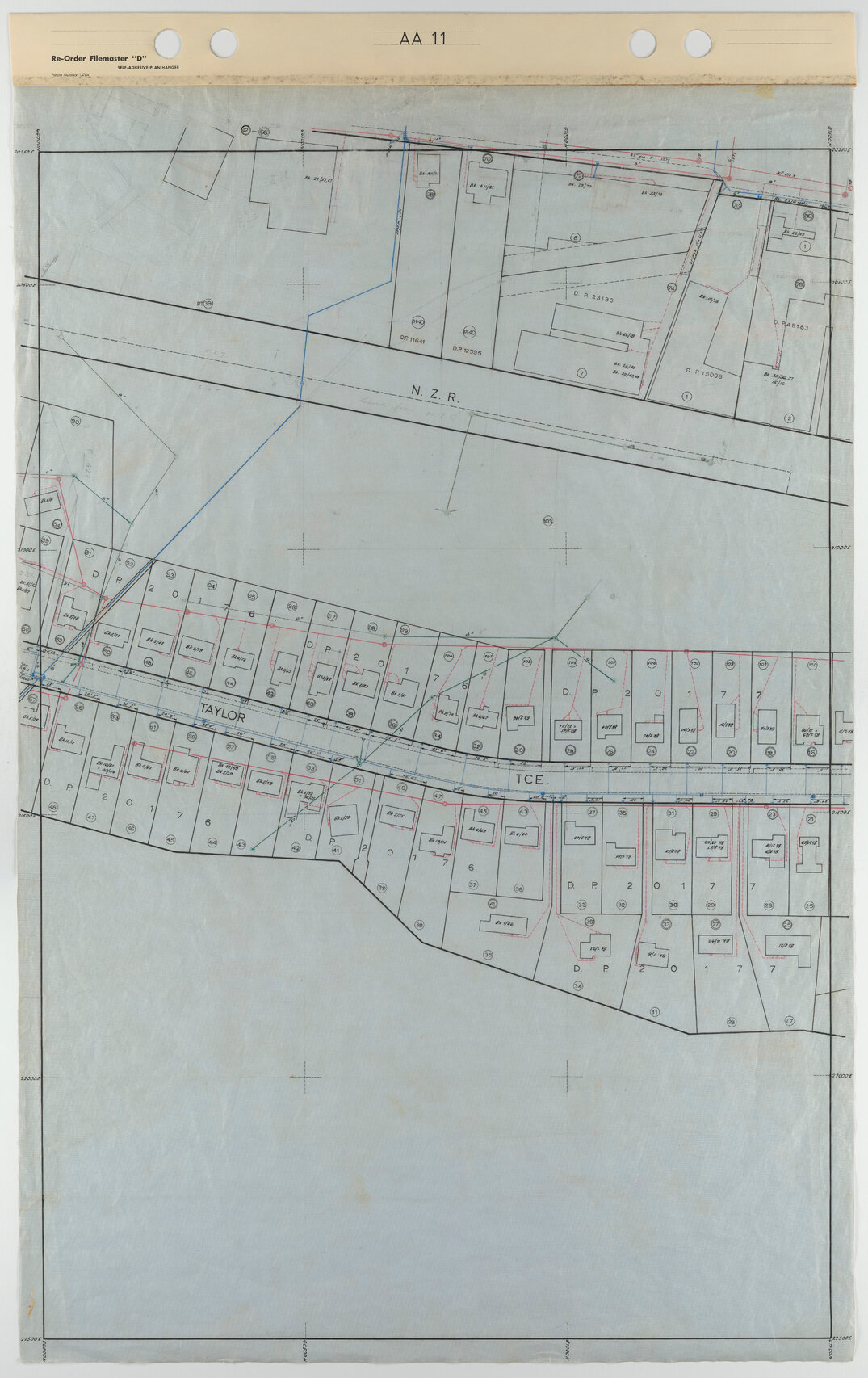 Tawa 40 Foot to an Inch Record Sheet, sheet AA11