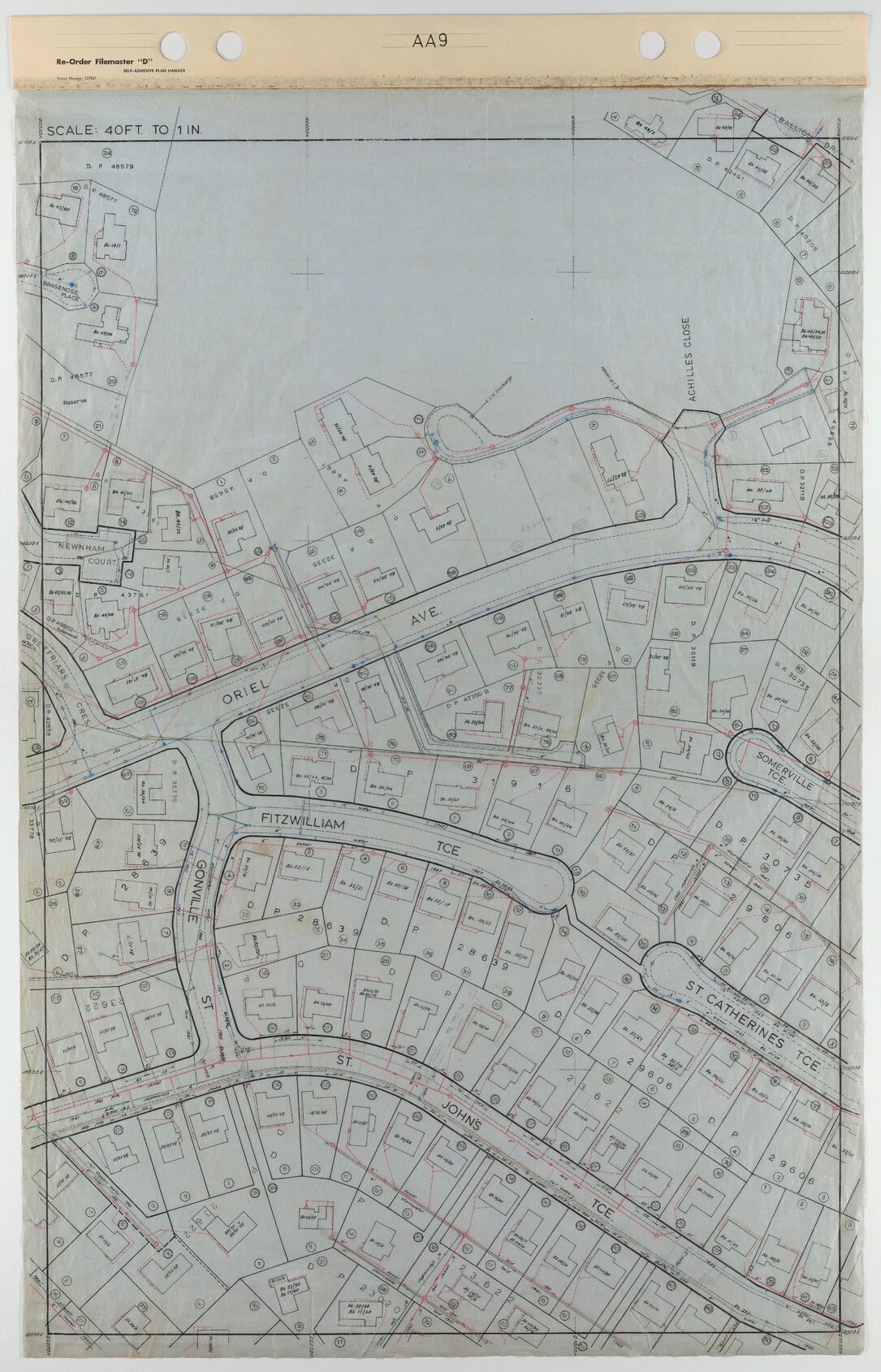 Tawa 40 Foot to an Inch Record Sheet, sheet AA9