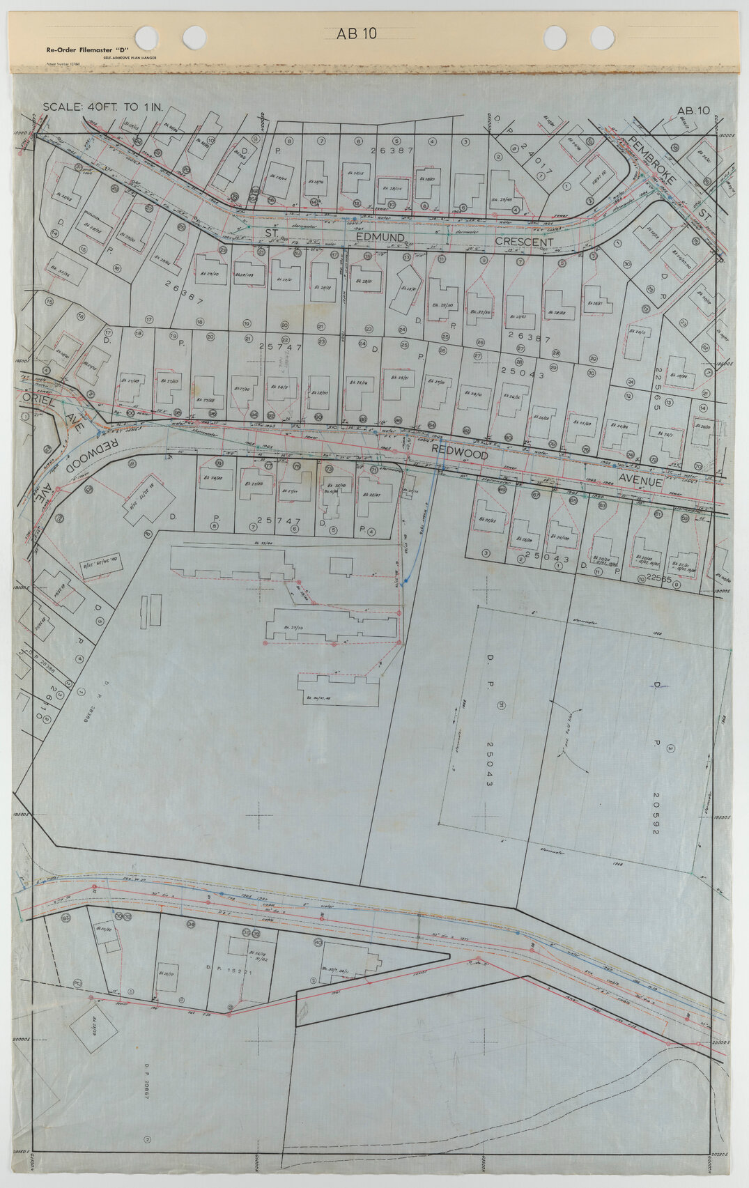 Tawa 40 Foot to an Inch Record Sheet, sheet AB10 