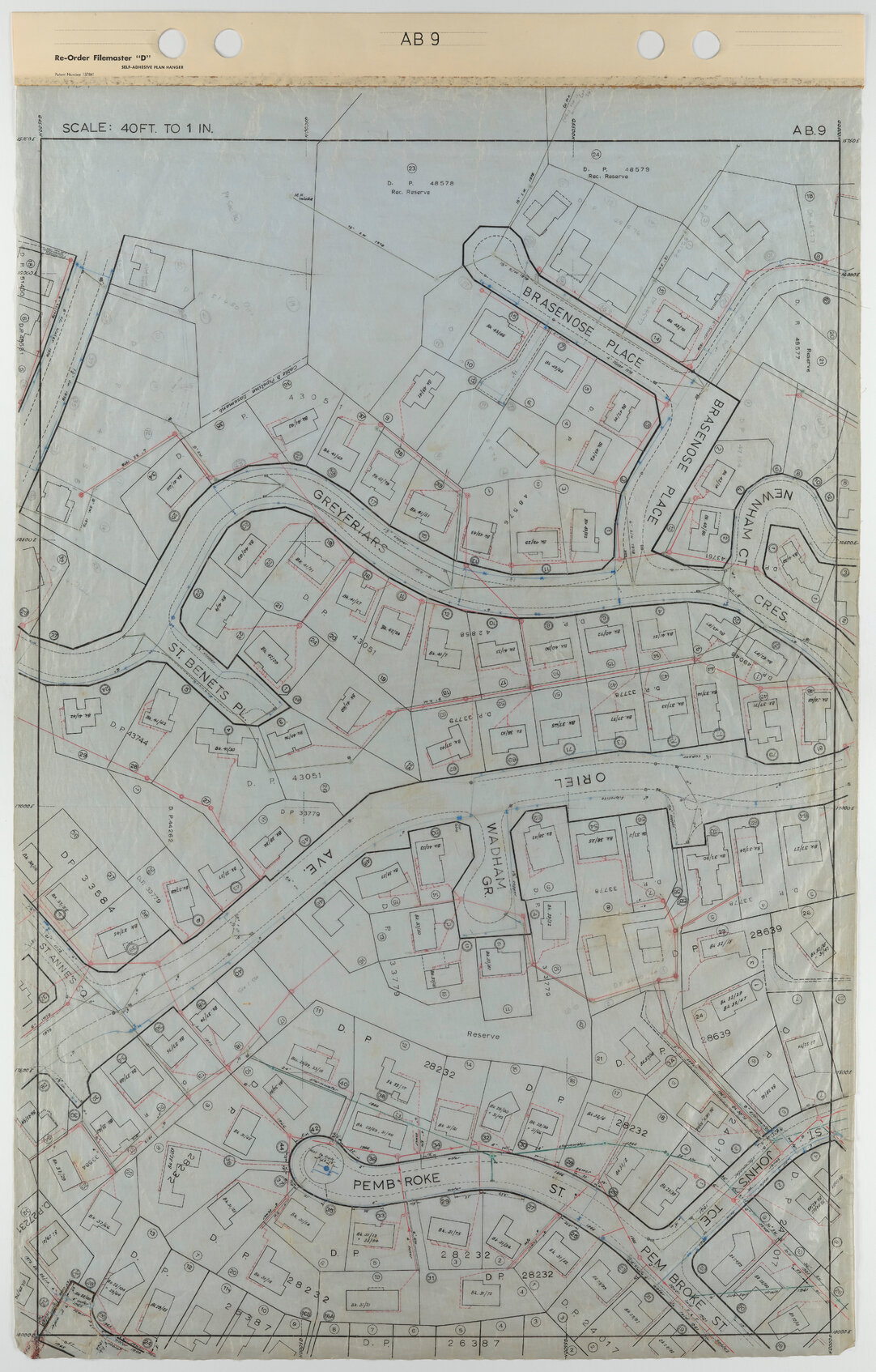 Tawa 40 Foot to an Inch Record Sheet, sheet AB9