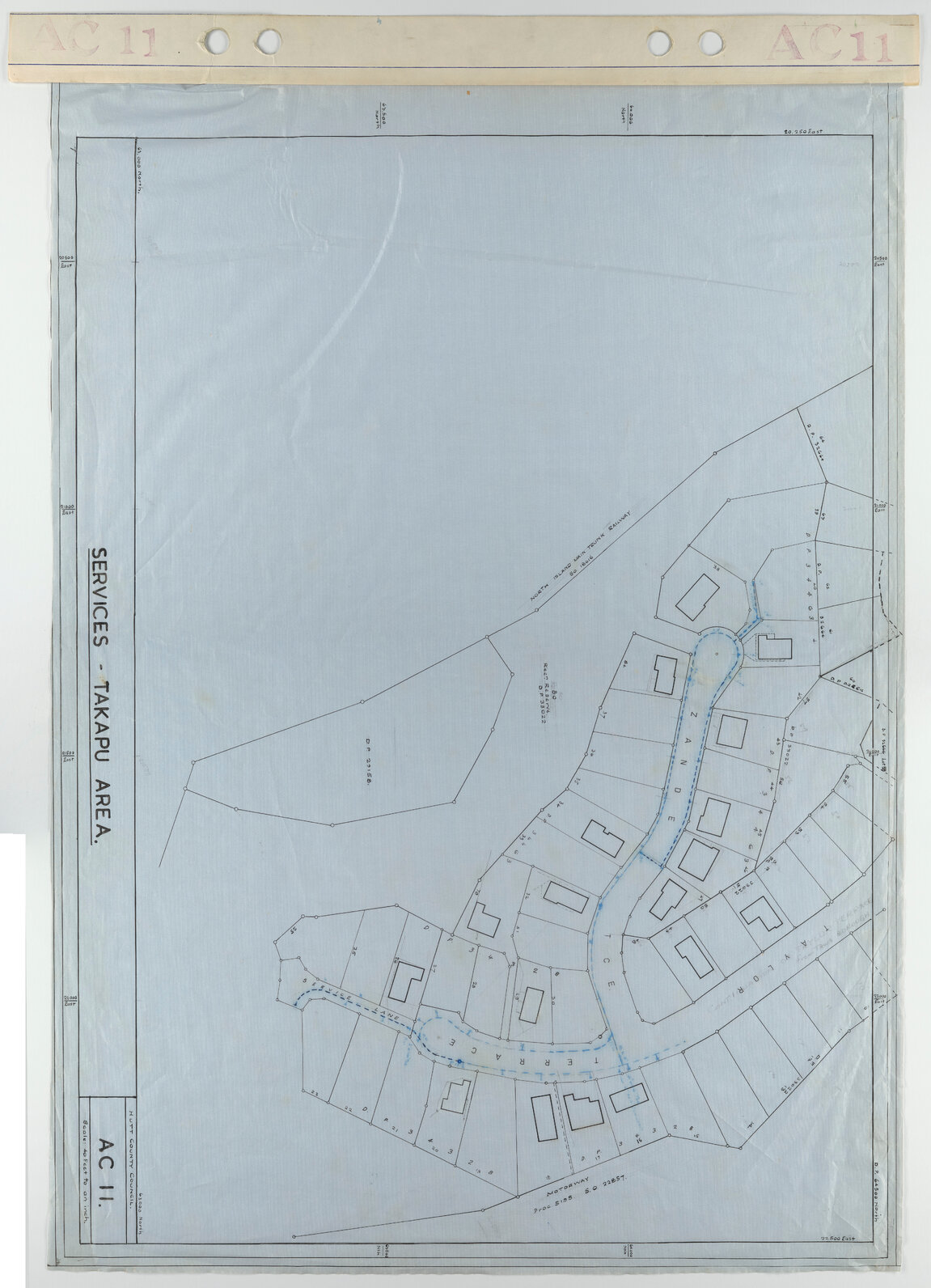 Tawa 40 Foot to an Inch Record Sheet, sheet AC11
