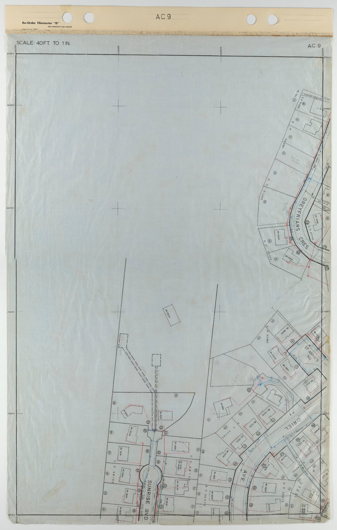 Tawa 40 Foot to an Inch Record Sheet, sheet AC9