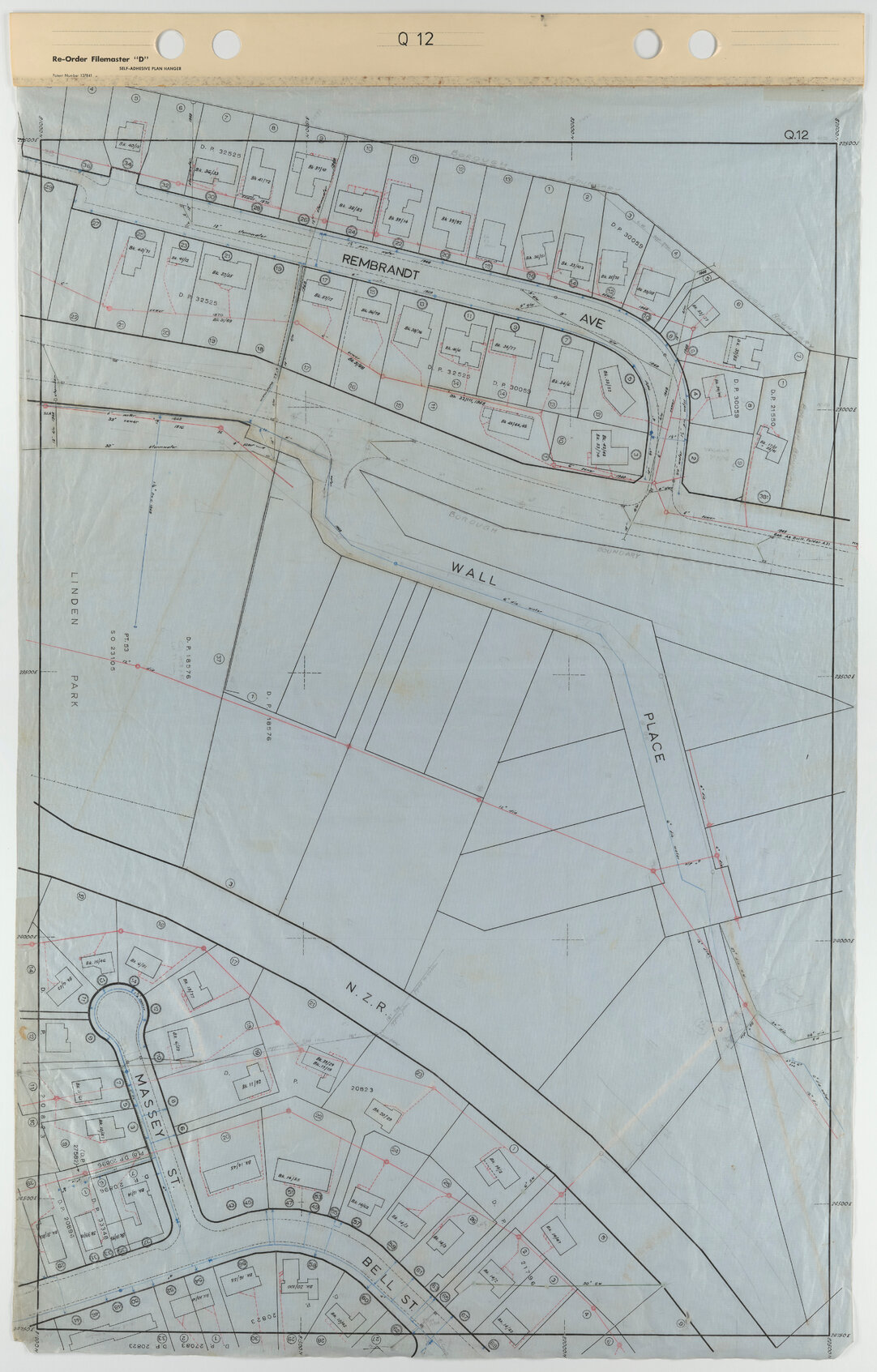 Tawa 40 Foot to an Inch Record Sheet, sheet Q12