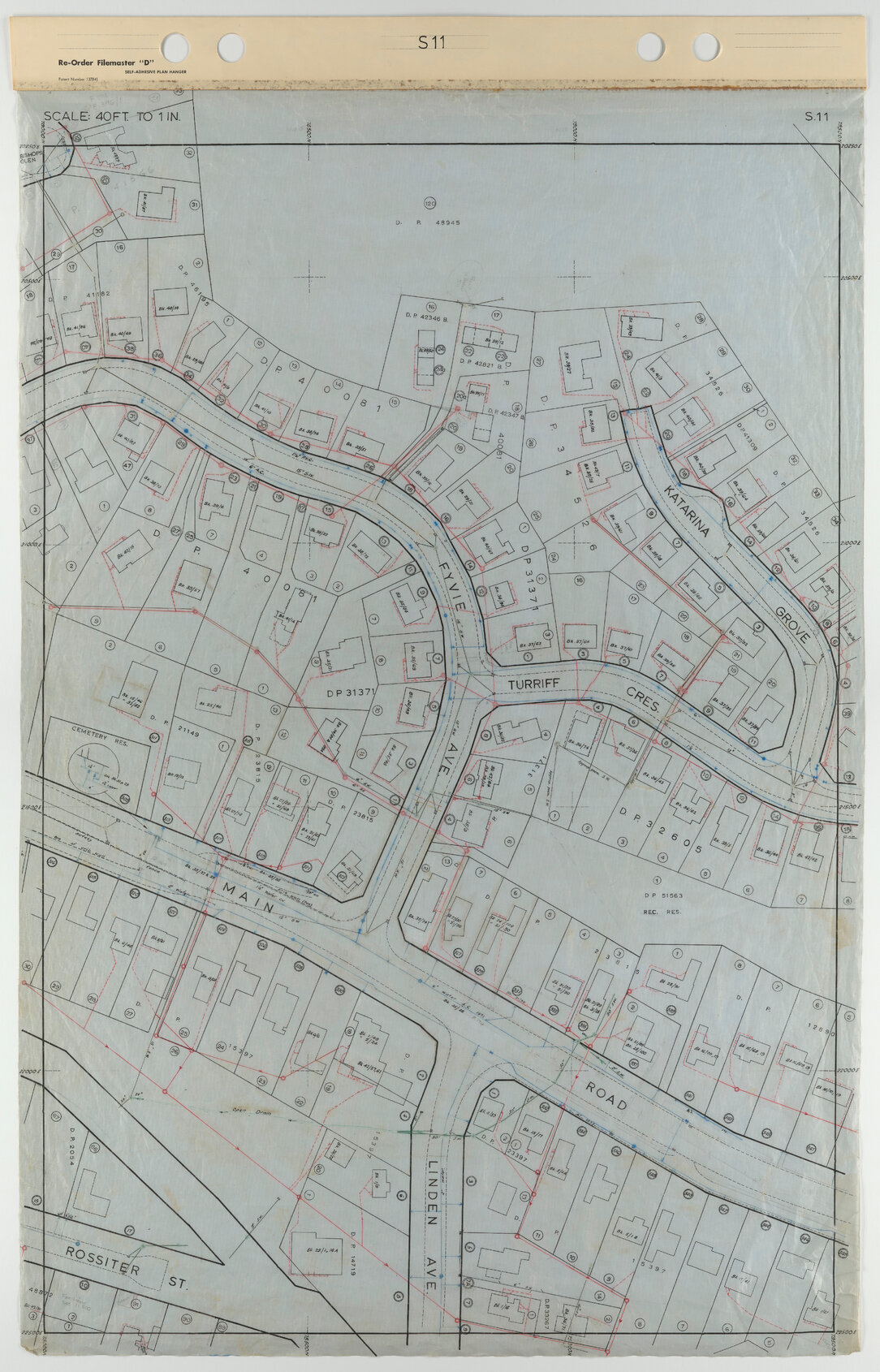 Tawa 40 Foot to an Inch Record Sheet, sheet S11