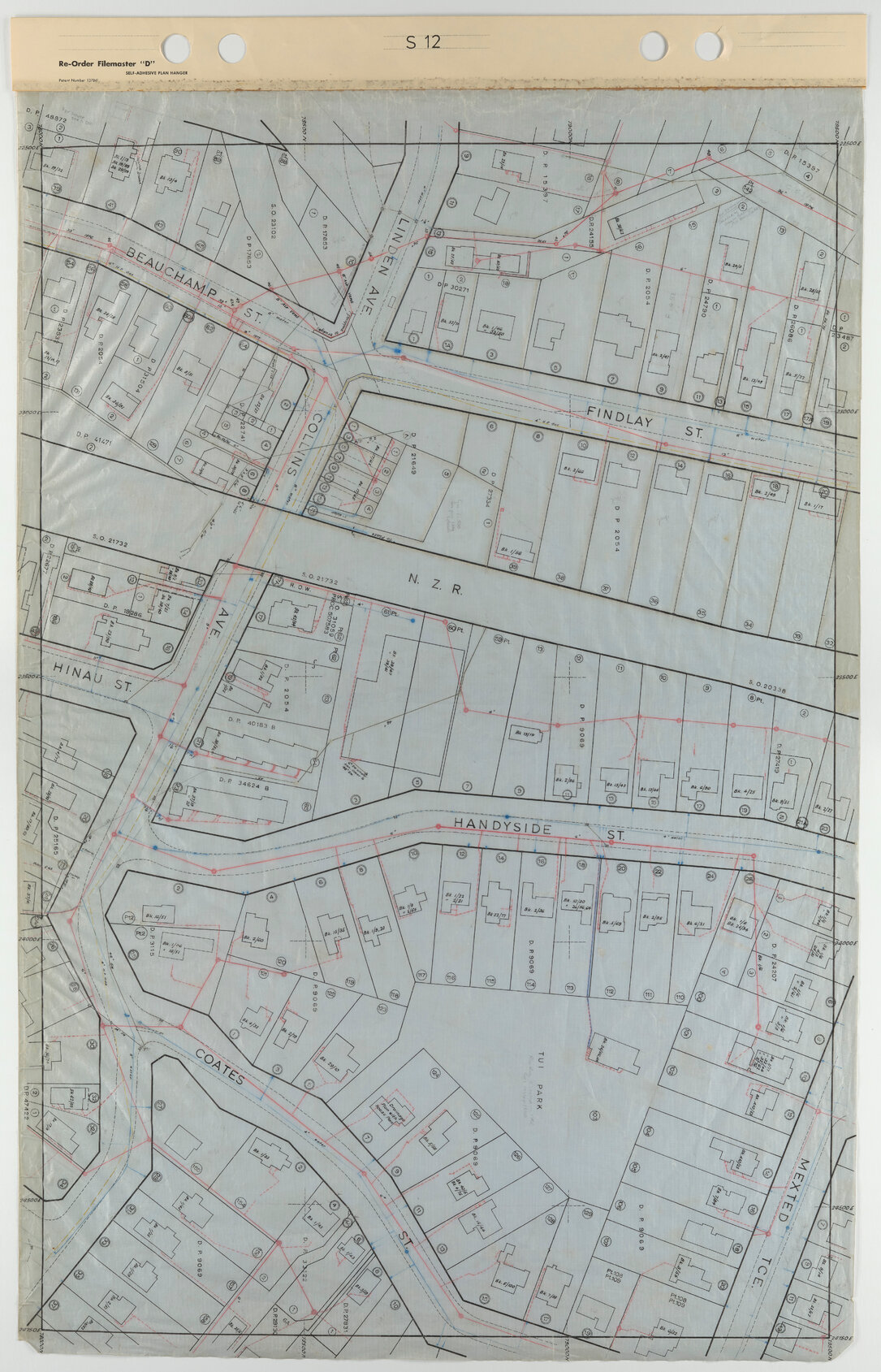 Tawa 40 Foot to an Inch Record Sheet, sheet S12