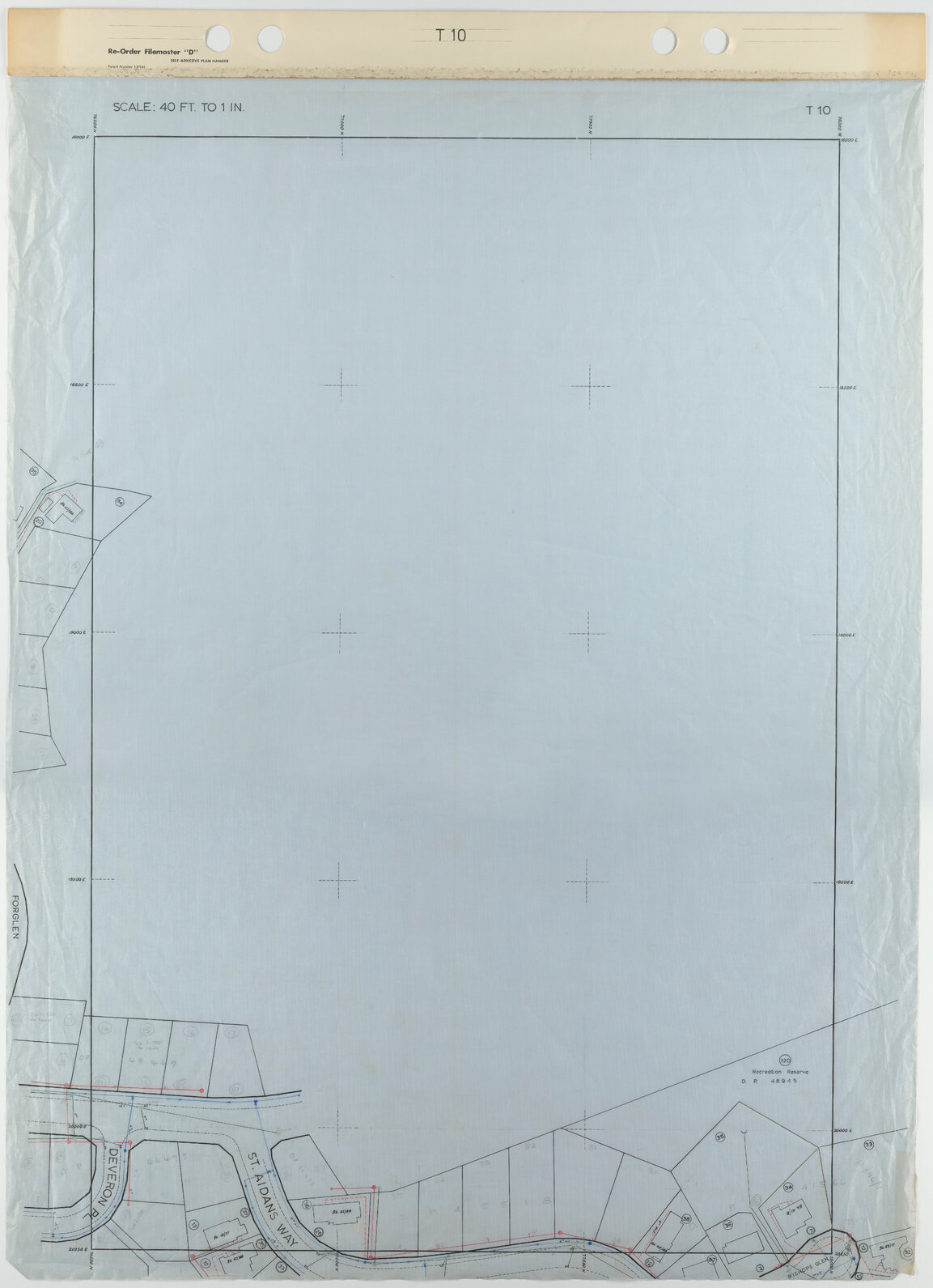 Tawa 40 Foot to an Inch Record Sheet, sheet T10