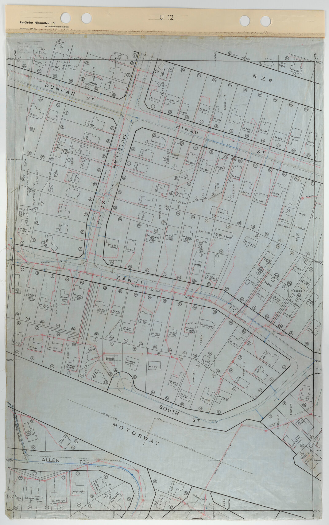 Tawa 40 Foot to an Inch Record Sheet, sheet U12