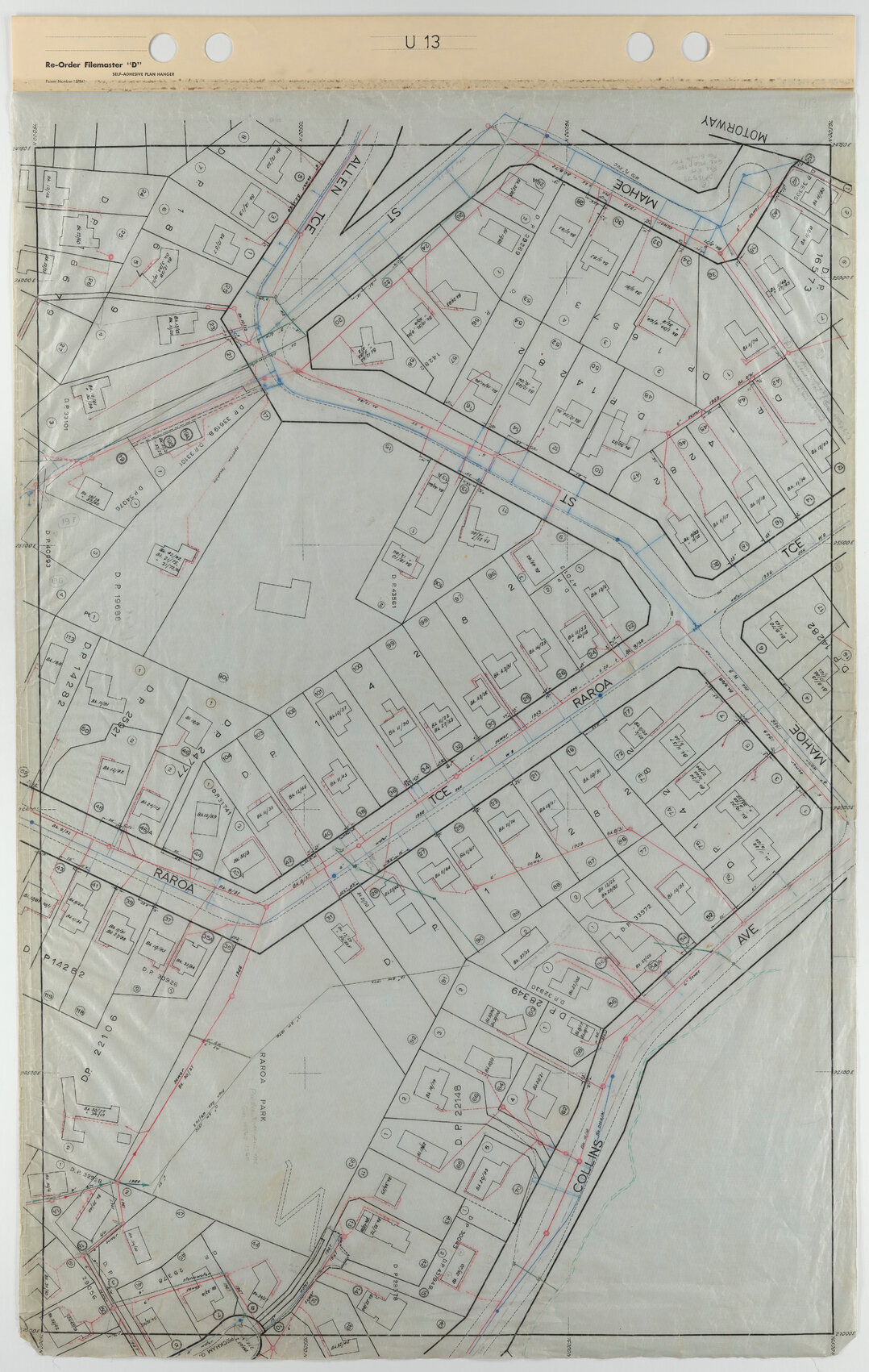 Tawa 40 Foot to an Inch Record Sheet, sheet U13