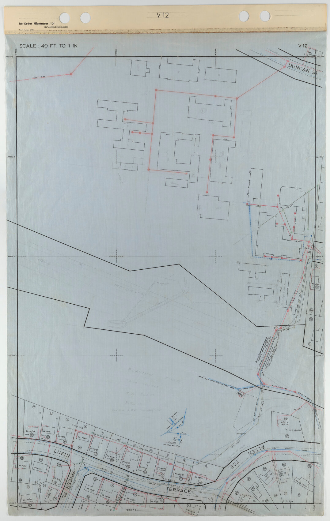 Tawa 40 Foot to an Inch Record Sheet, sheet V12