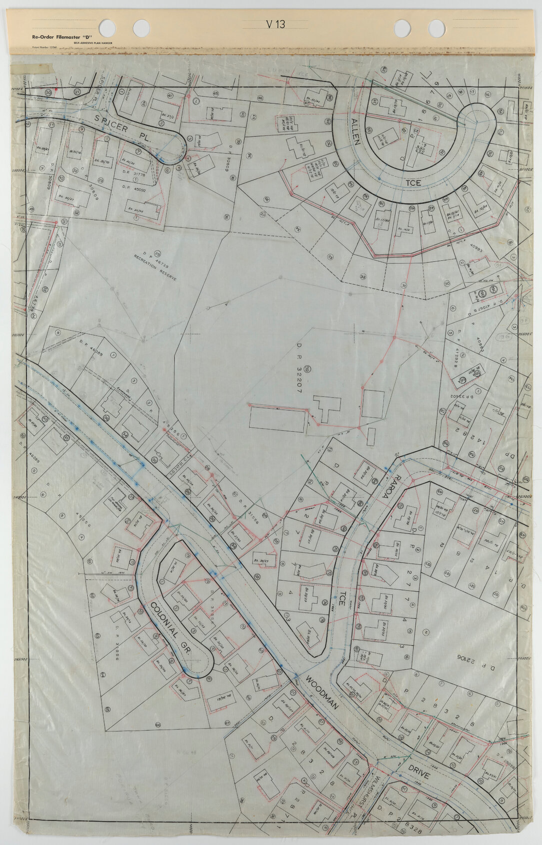 Tawa 40 Foot to an Inch Record Sheet, sheet V13