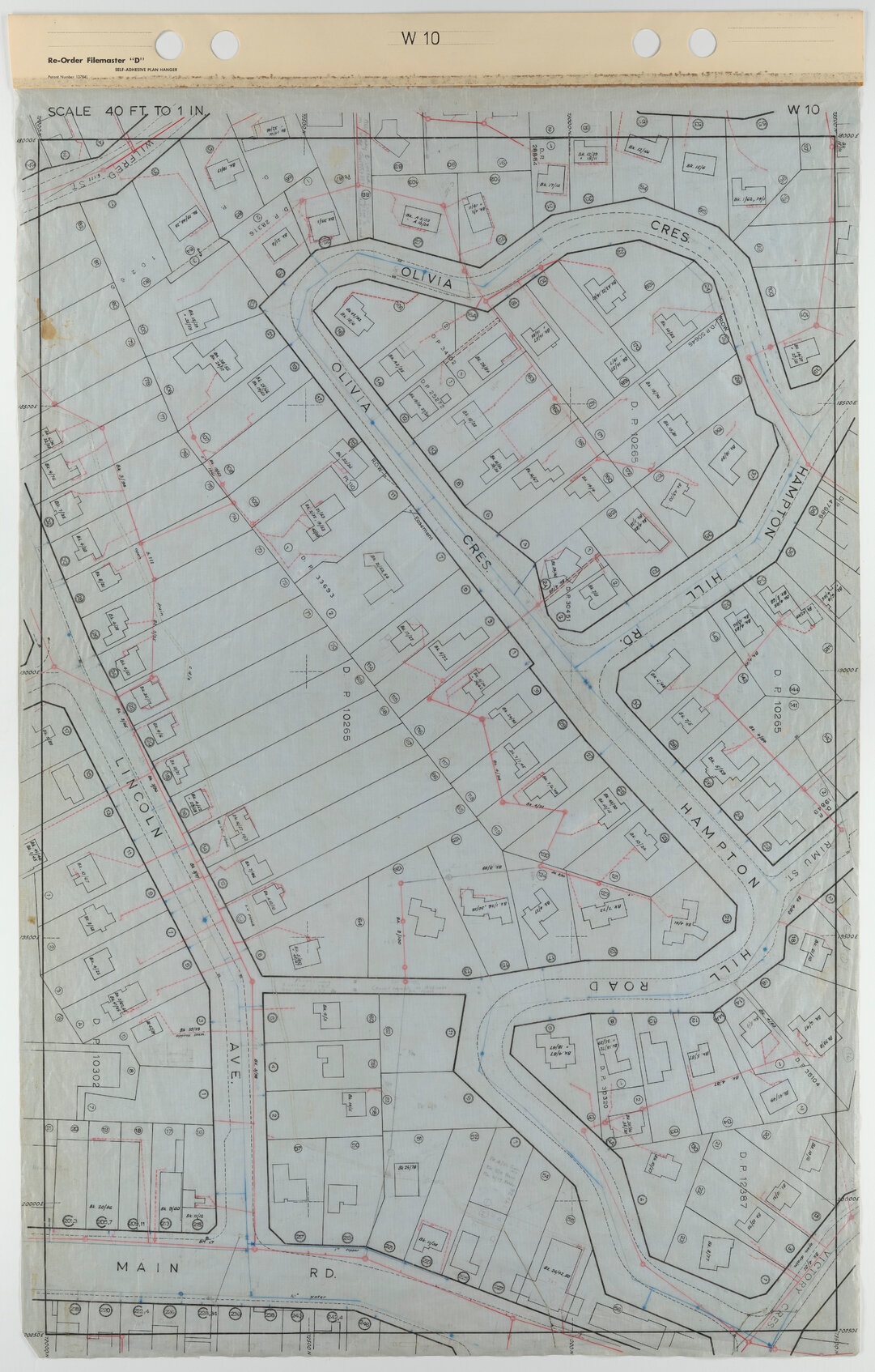 Tawa 40 Foot to an Inch Record Sheet, sheet W10