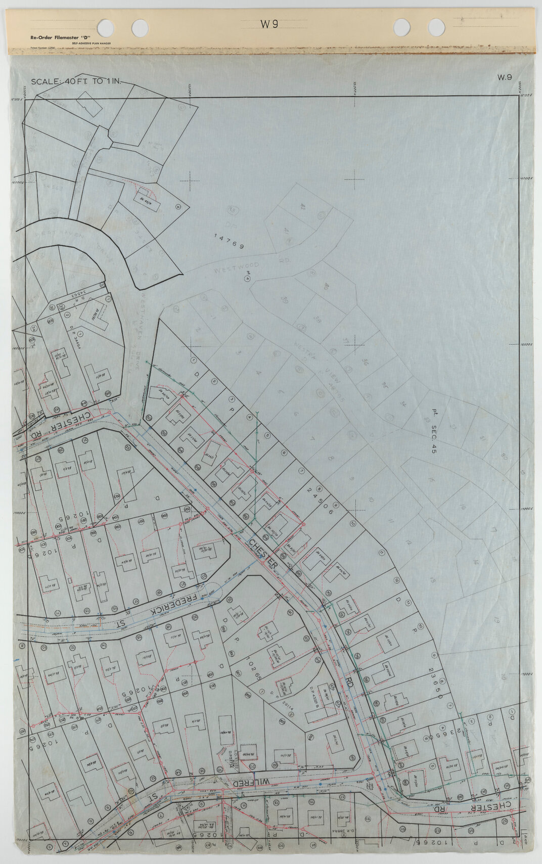 Tawa 40 Foot to an Inch Record Sheet, sheet W9