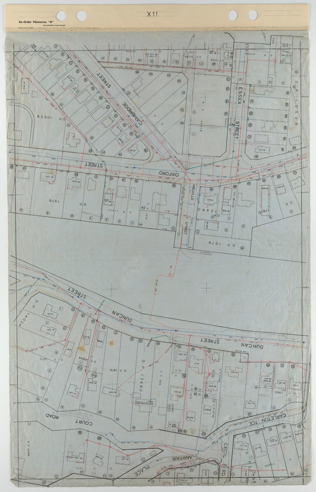 Tawa 40 Foot to an Inch Record Sheet, sheet X11