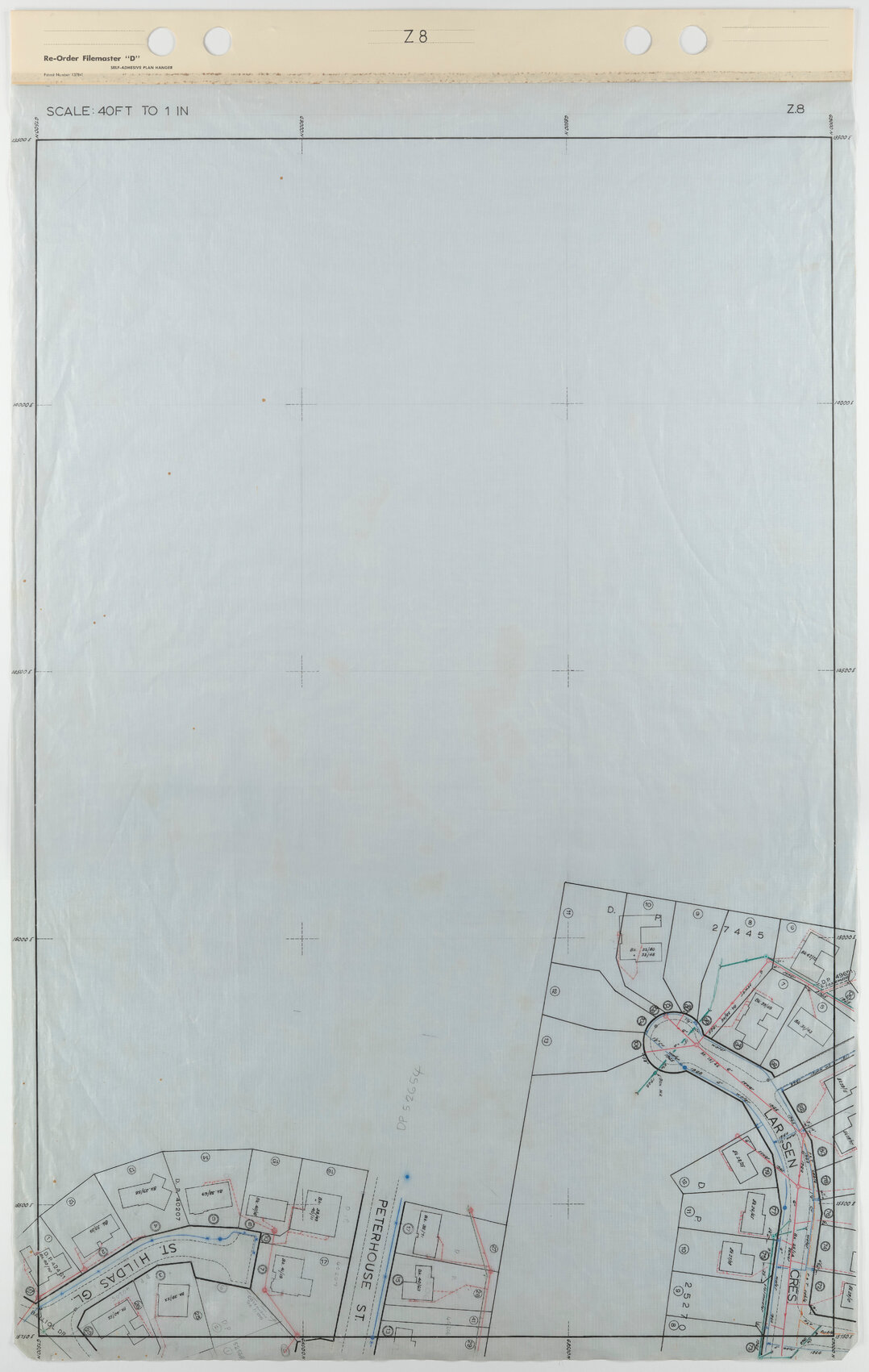 Tawa 40 Foot to an Inch Record Sheet, sheet Z8