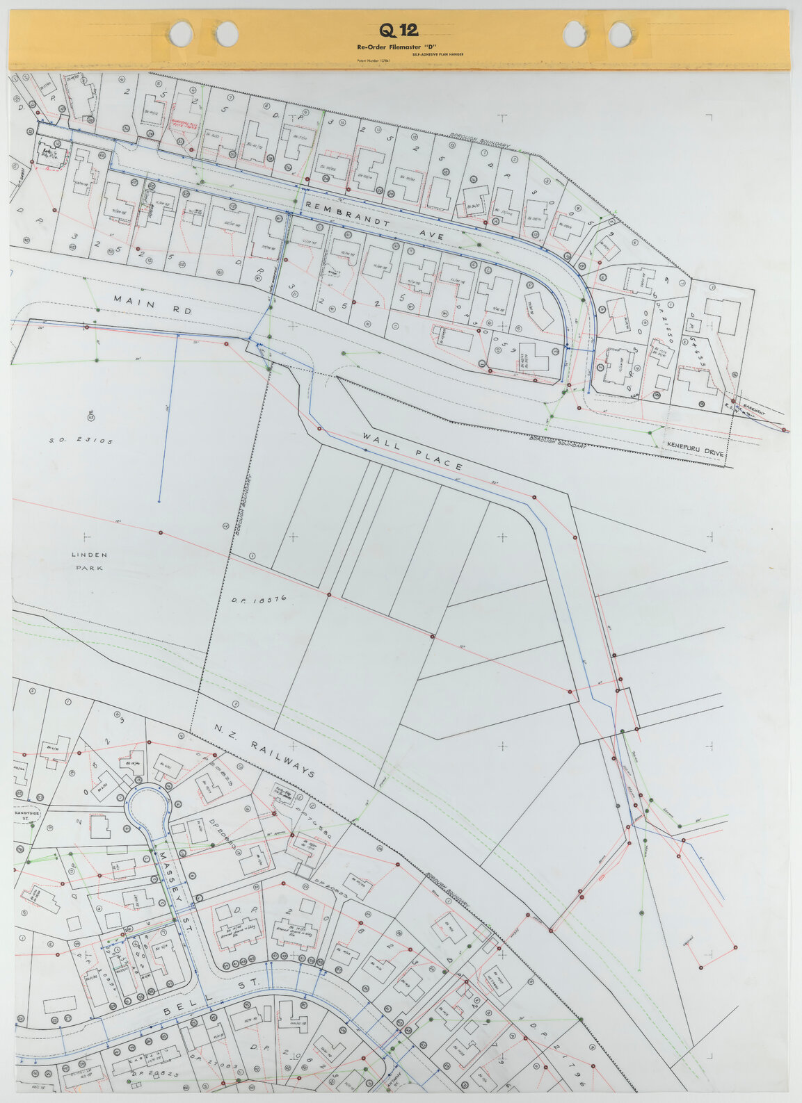 Tawa 1 to 500 Footprint map, Sheet Q12