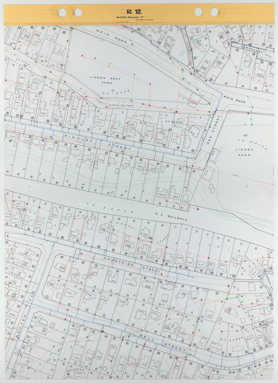 Tawa 1 to 500 Footprint map, Sheet R12