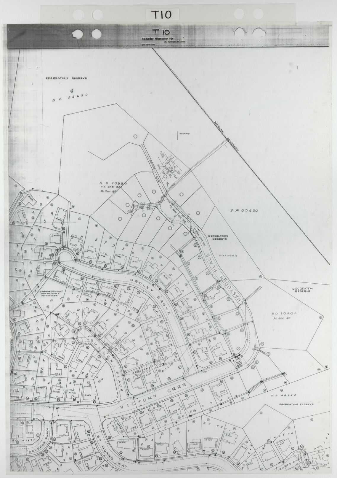 Tawa 1 to 500 Footprint map, Sheet T10
