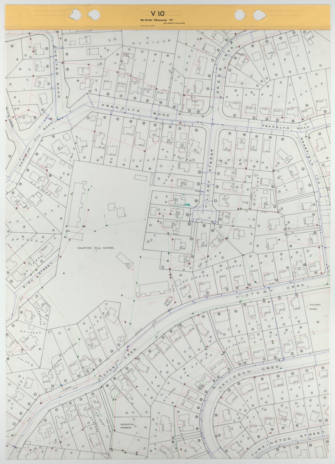 Tawa 1 to 500 Footprint map, Sheet V10