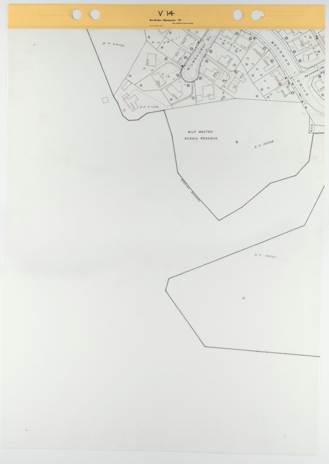 Tawa 1 to 500 Footprint map, Sheet V14