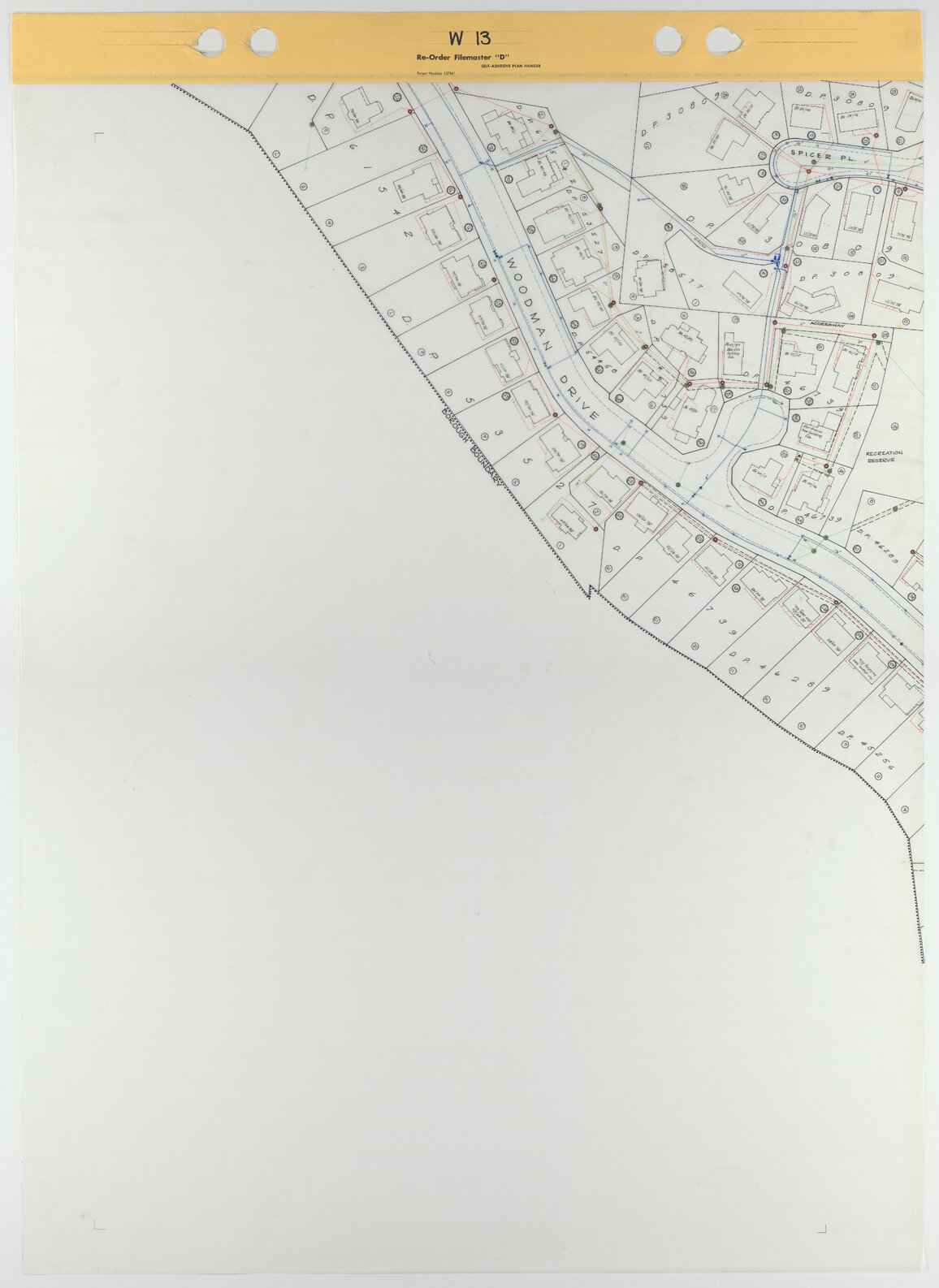Tawa 1 to 500 Footprint map, Sheet W13