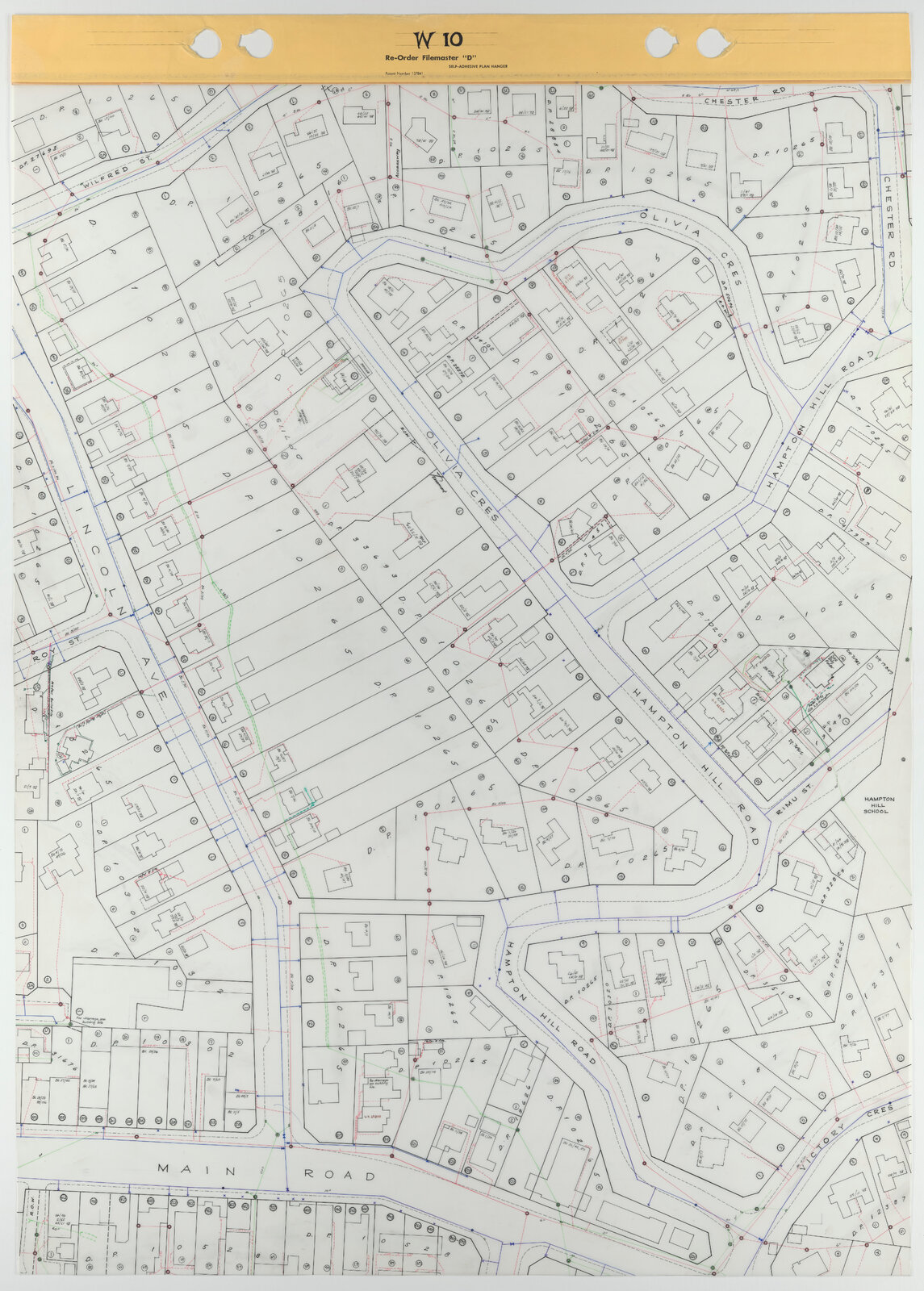 Tawa 1 to 500 Footprint map, Sheet W10