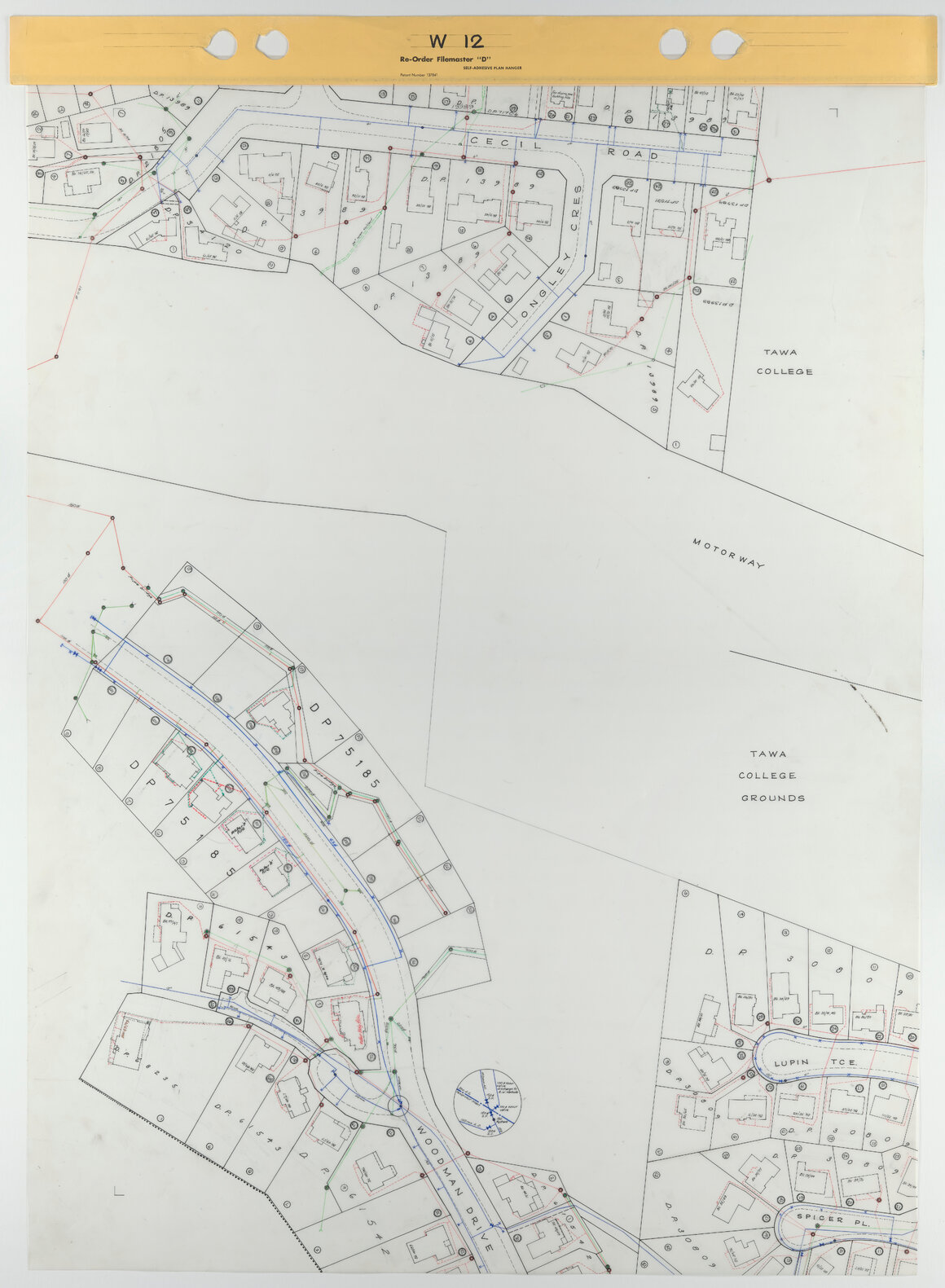 Tawa 1 to 500 Footprint map, Sheet W12