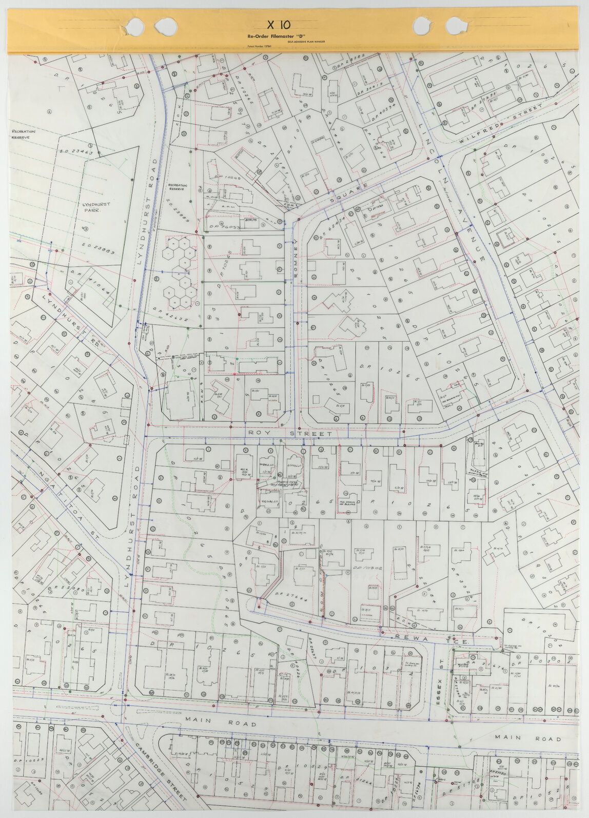 Tawa 1 to 500 Footprint map, Sheet X10