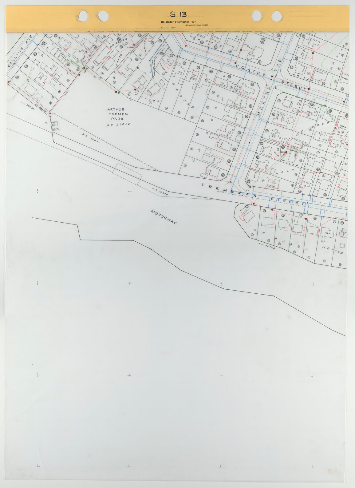 Tawa 1 to 500 Footprint map, Sheet S13
