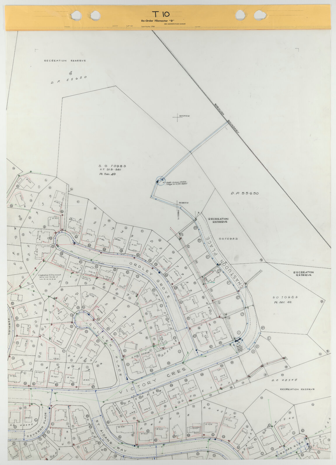 Tawa 1 to 500 Footprint map, Sheet T10