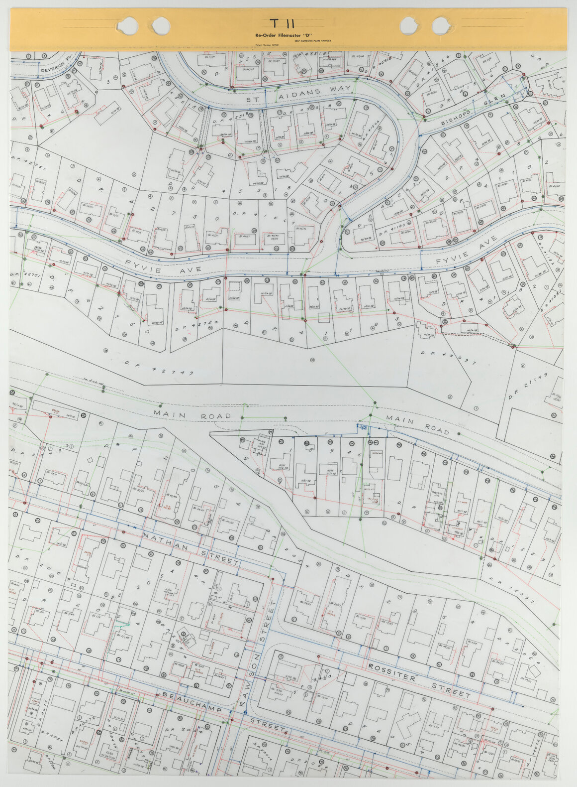 Tawa 1 to 500 Footprint map, Sheet T11