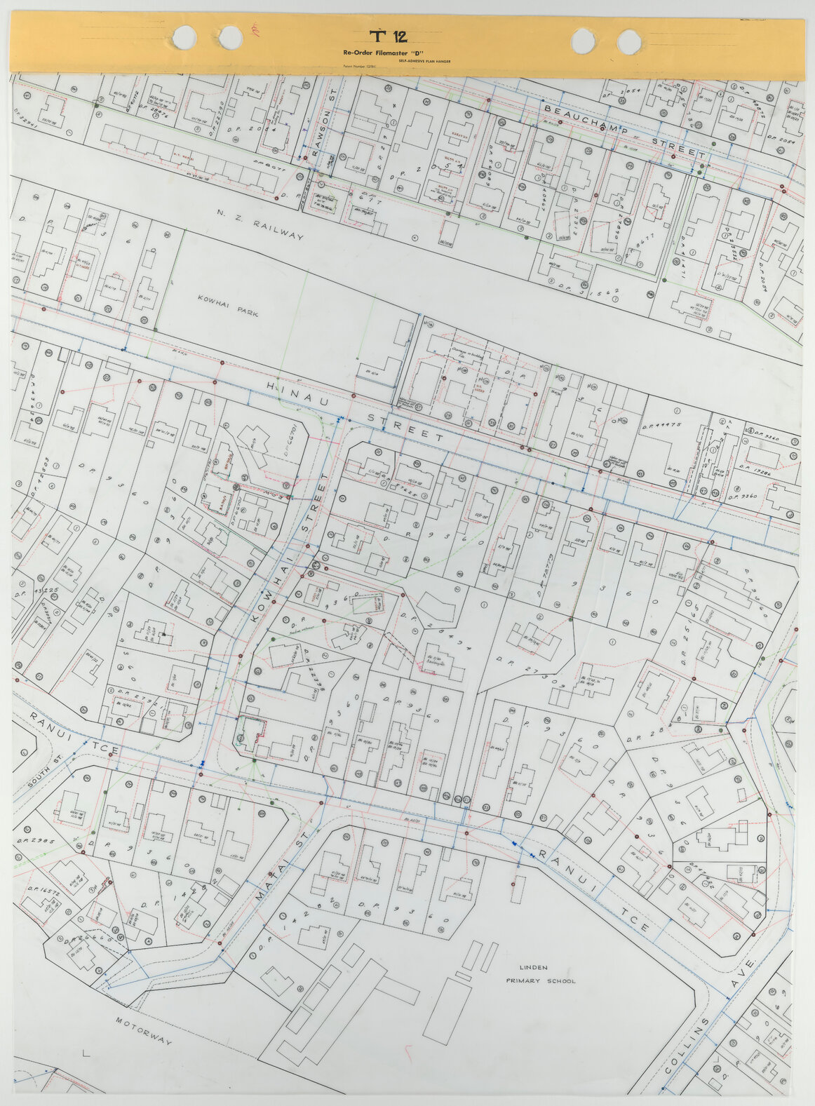 Tawa 1 to 500 Footprint map, Sheet T12