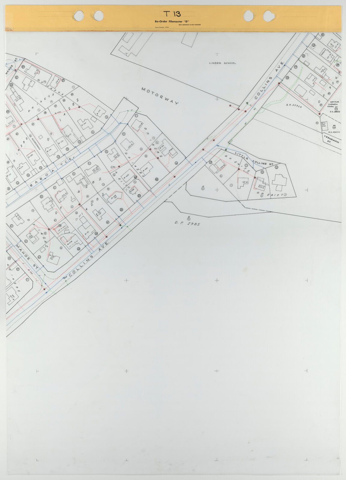 Tawa 1 to 500 Footprint map, Sheet T13