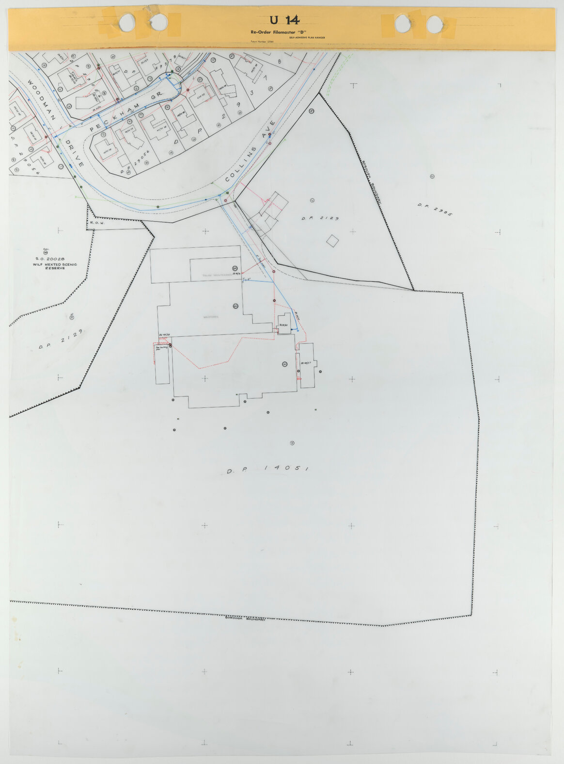 Tawa 1 to 500 Footprint map, Sheet U14