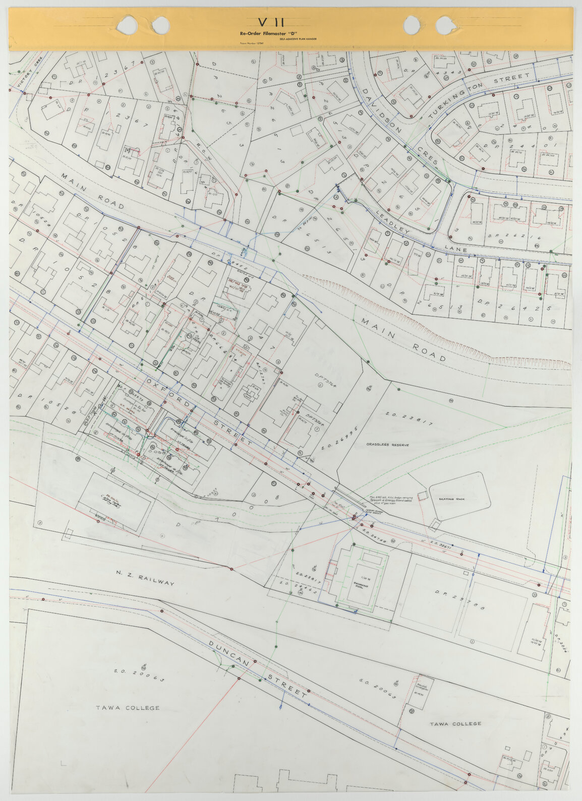 Tawa 1 to 500 Footprint map, Sheet V11