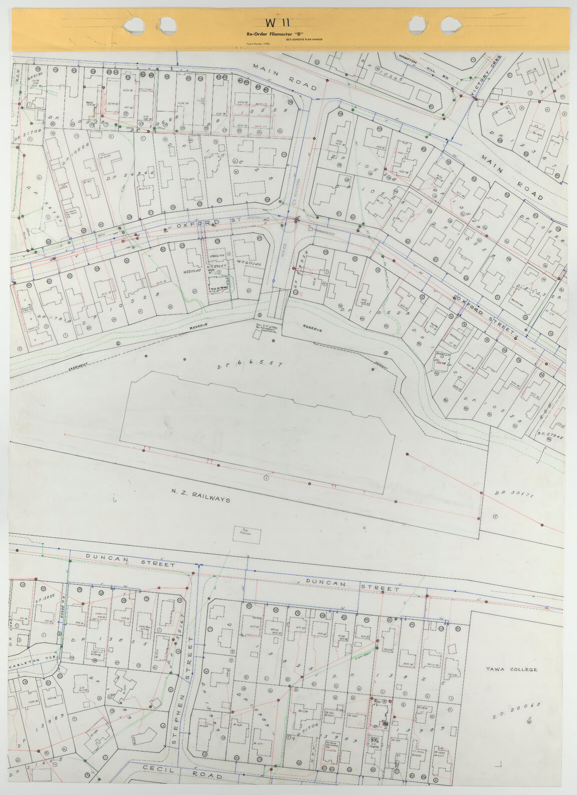 Tawa 1 to 500 Footprint map, Sheet W11