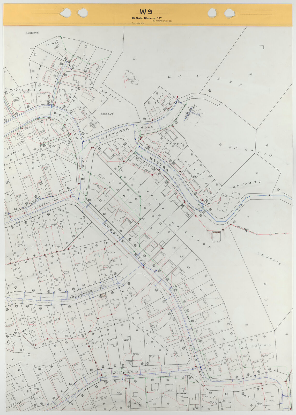 Tawa 1 to 500 Footprint map, Sheet W9