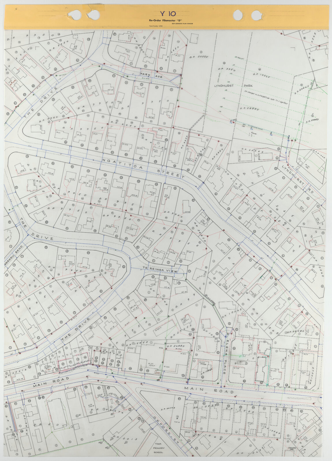 Tawa 1 to 500 Footprint map, Sheet Y10