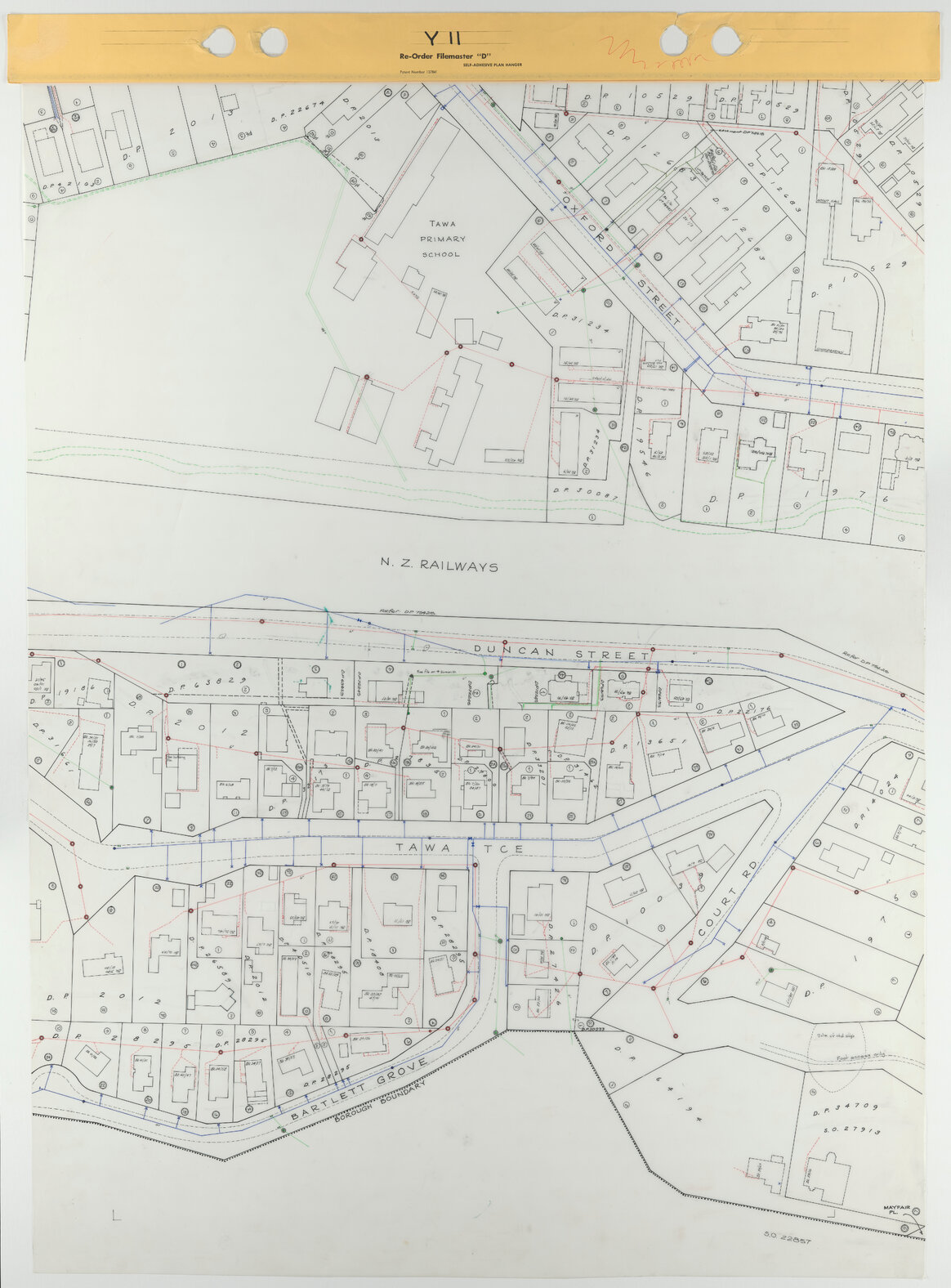 Tawa 1 to 500 Footprint map, Sheet Y11