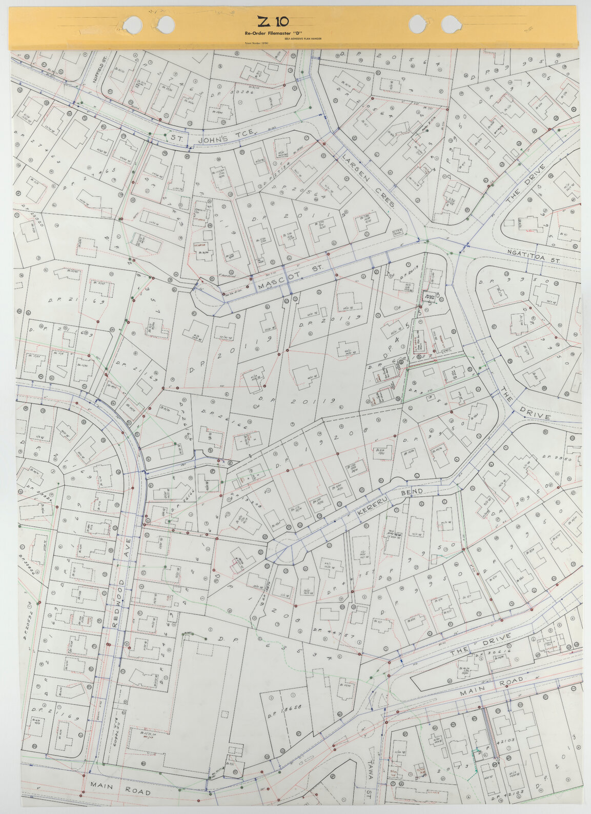 Tawa 1 to 500 Footprint map, Sheet Z10