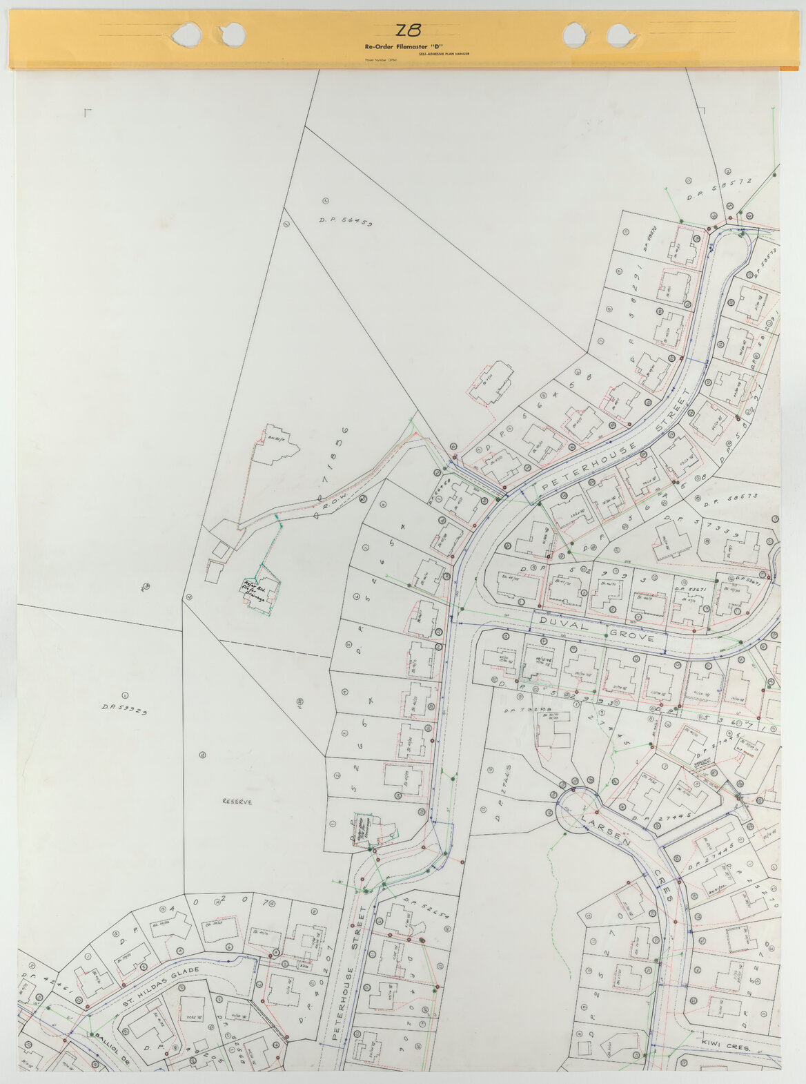 Tawa 1 to 500 Footprint map, Sheet Z8
