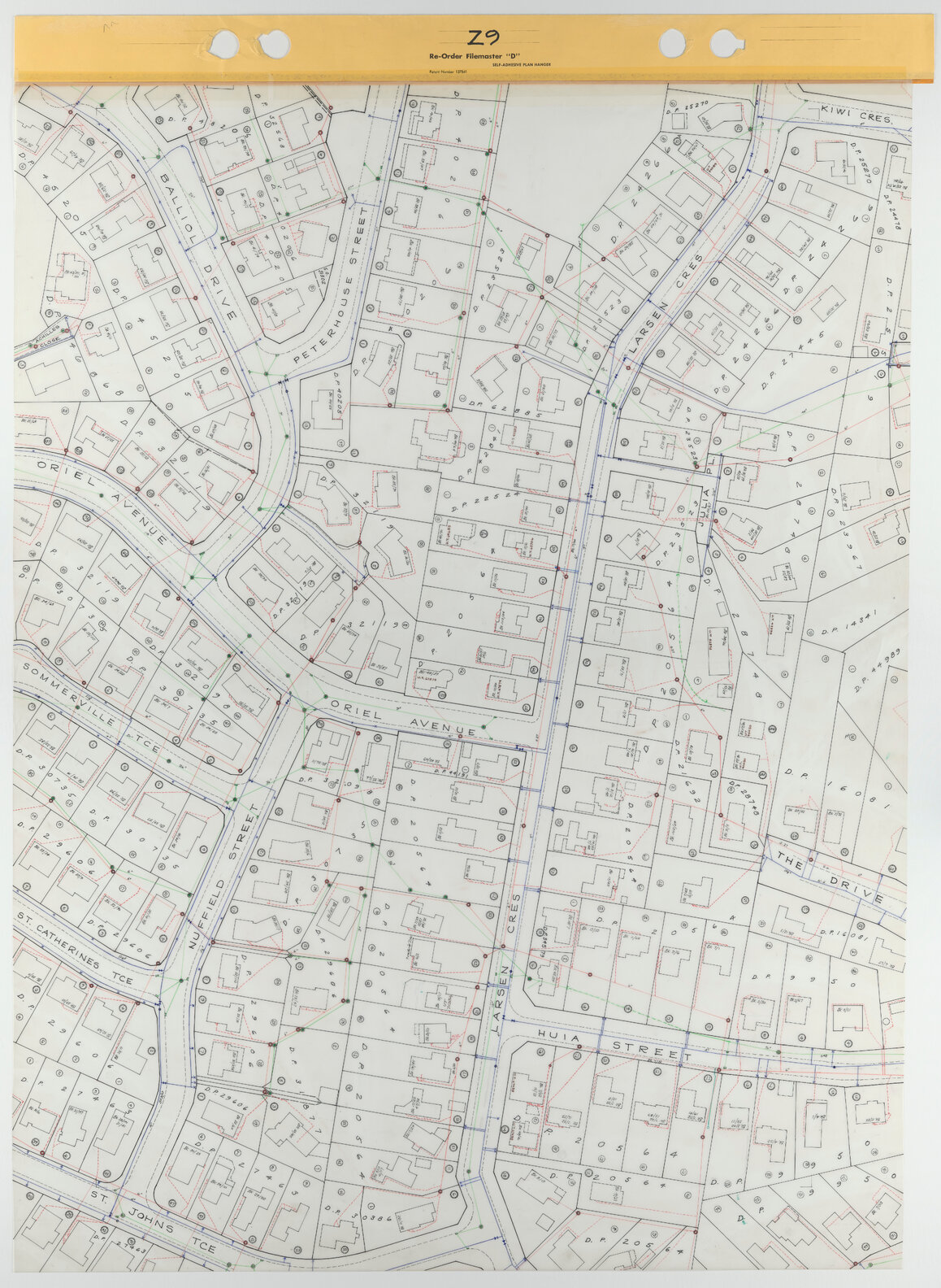 Tawa 1 to 500 Footprint map, Sheet Z9