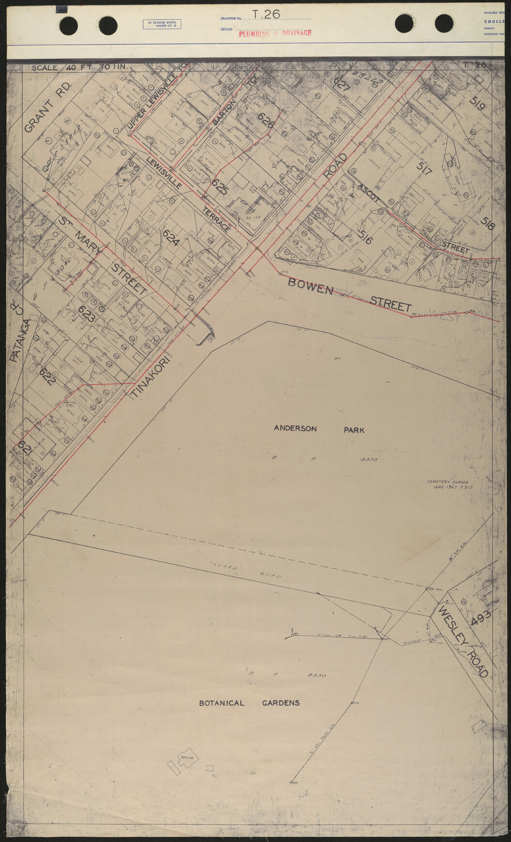 40 Foot to an Inch Record Sheet, sheet T26