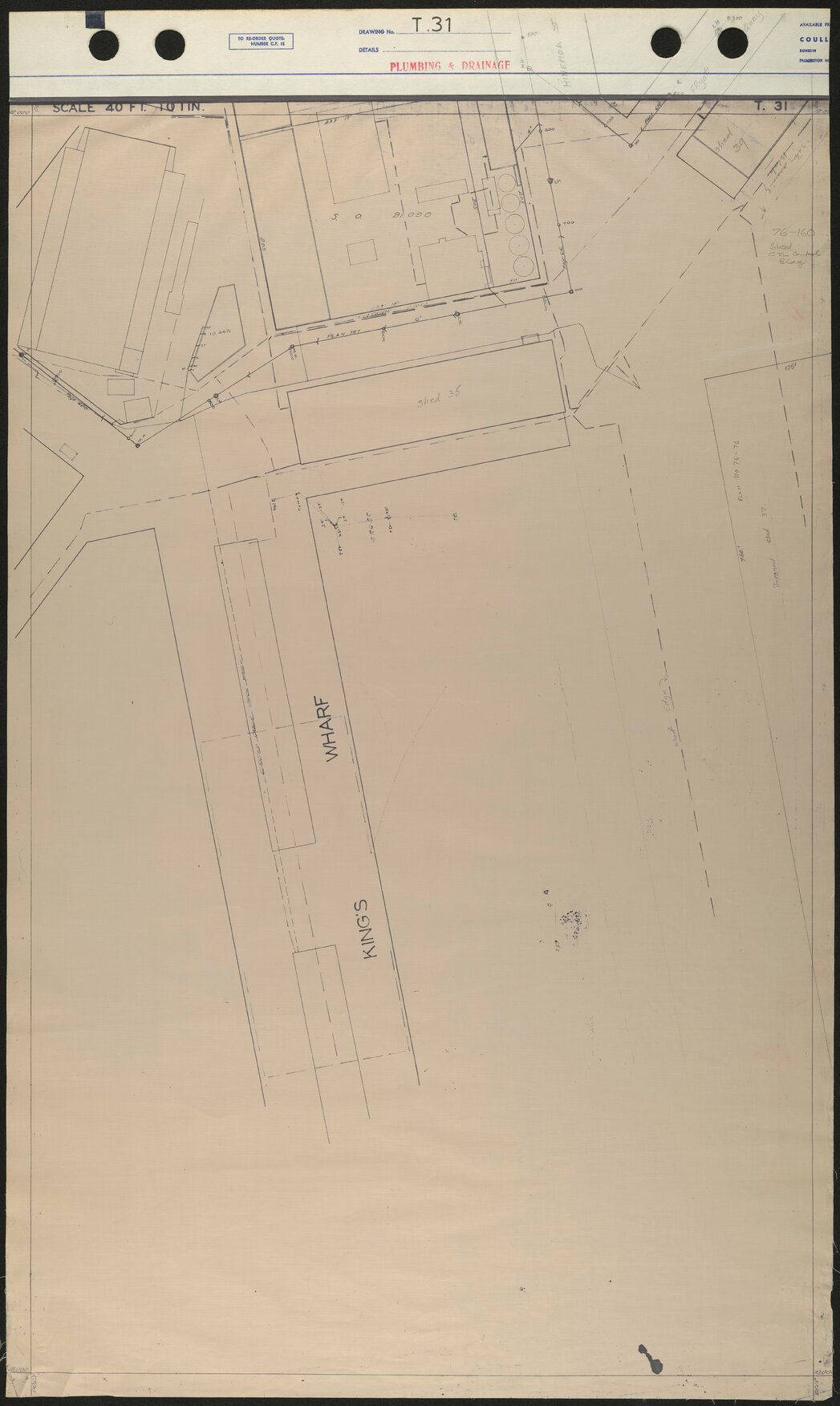 40 Foot to an Inch Record Sheet, sheet T31