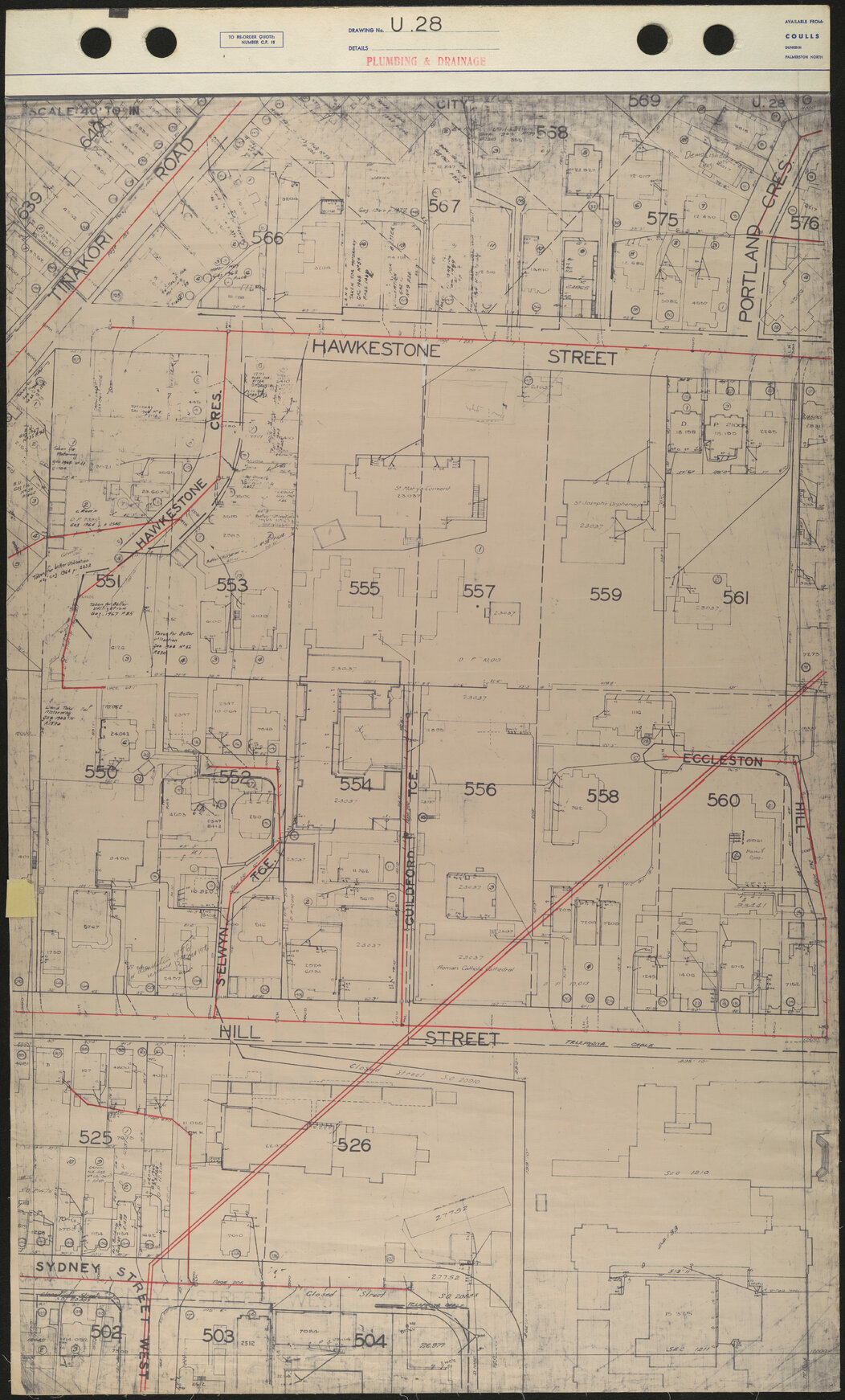 40 Foot to an Inch Record Sheet, sheet U28
