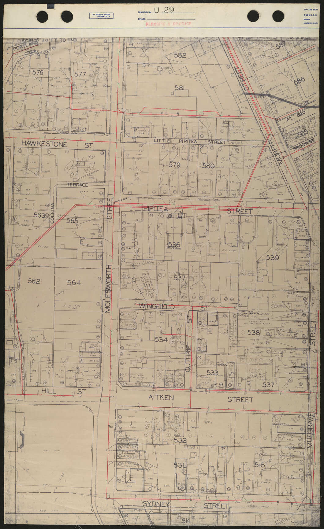 40 Foot to an Inch Record Sheet, sheet U29