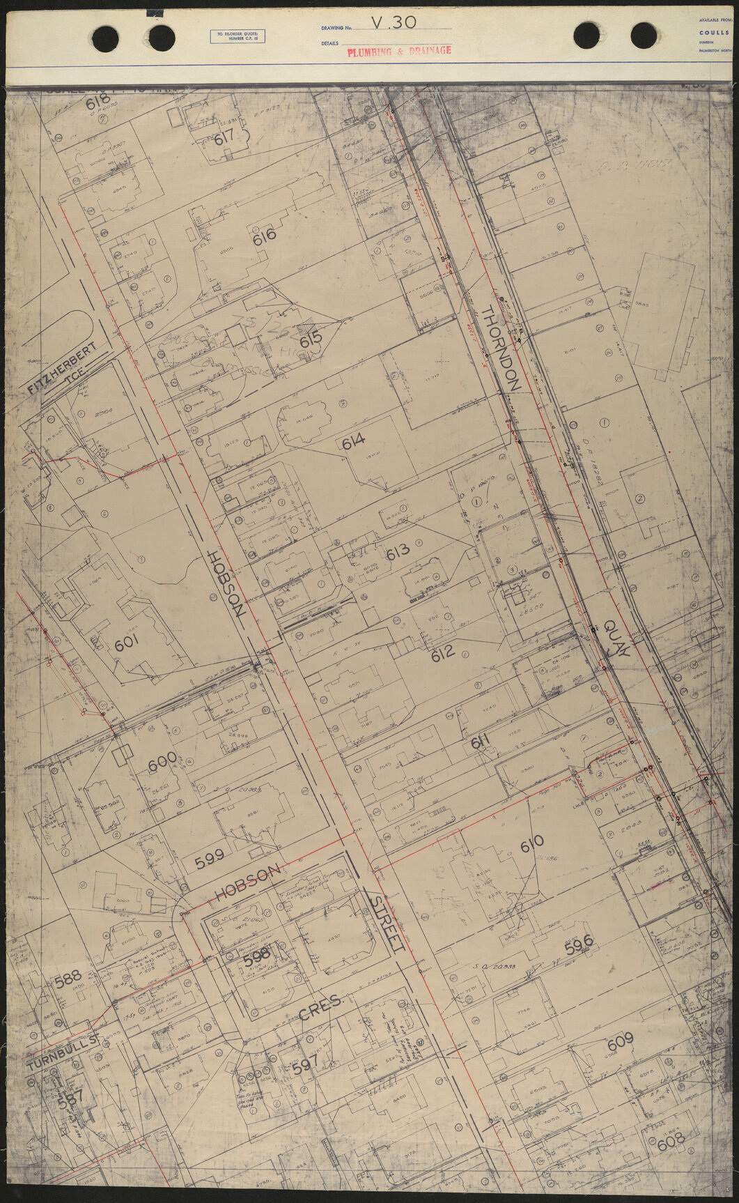 40 Foot to an Inch Record Sheet, sheet V30