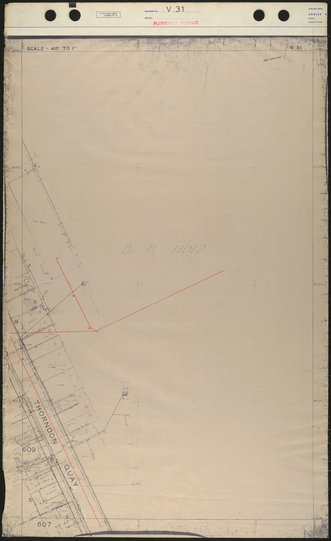 40 Foot to an Inch Record Sheet, sheet V31